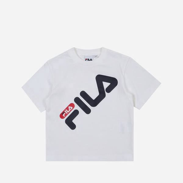 Camisetas Fila Menina Branco - Fila Pisa Crew Neck S/S Portugal Online,PVNT-68924